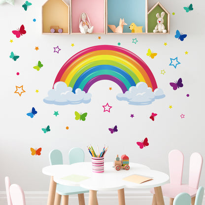 Adesivo farfalle e cuori
