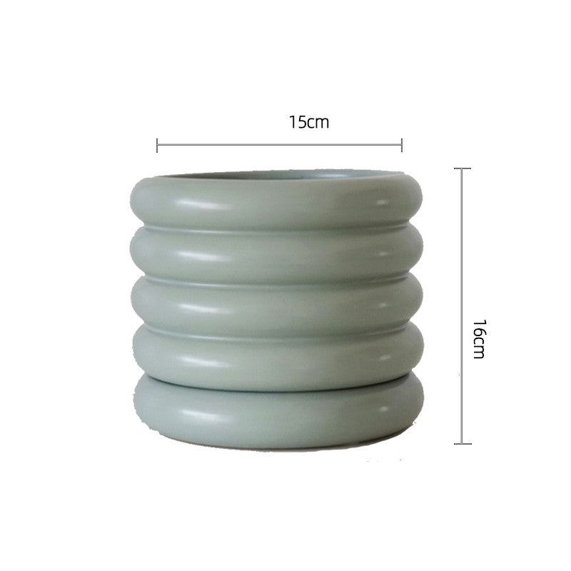 Vaso Ceramica Argentato
