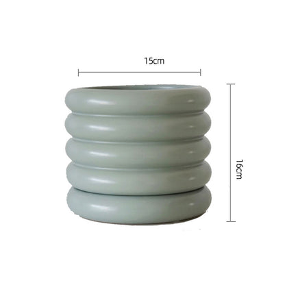 Vaso Ceramica Argentato