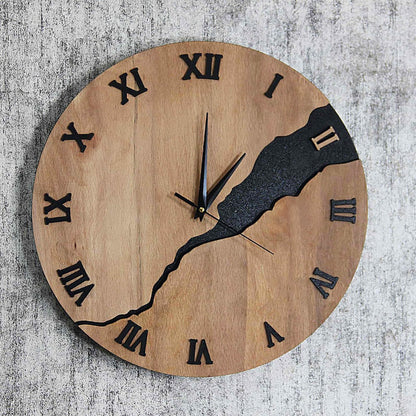 Orologio da parete Silhouetta costa mare
