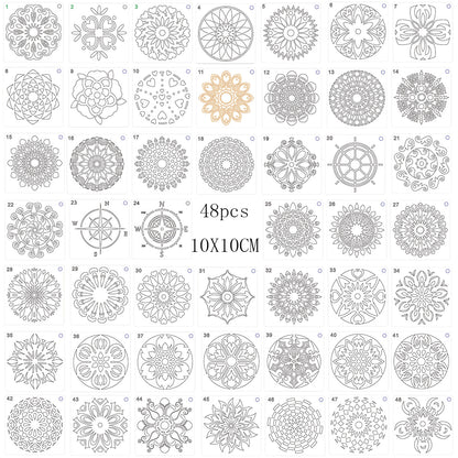 Stencil Mandala Dipinti