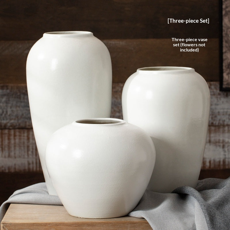 Vaso ceramica bianca stile nordico