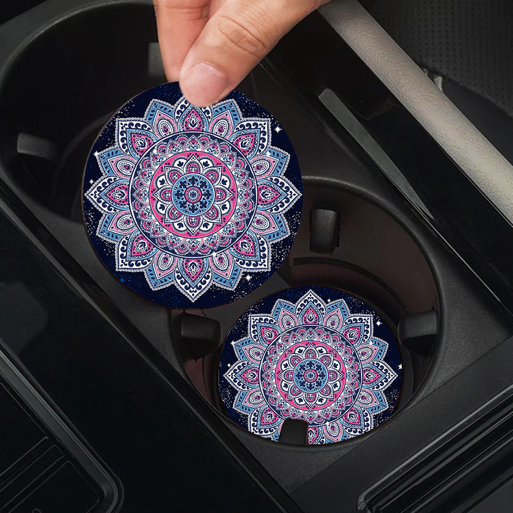 Sottobicchiere turchese mandala arabesco