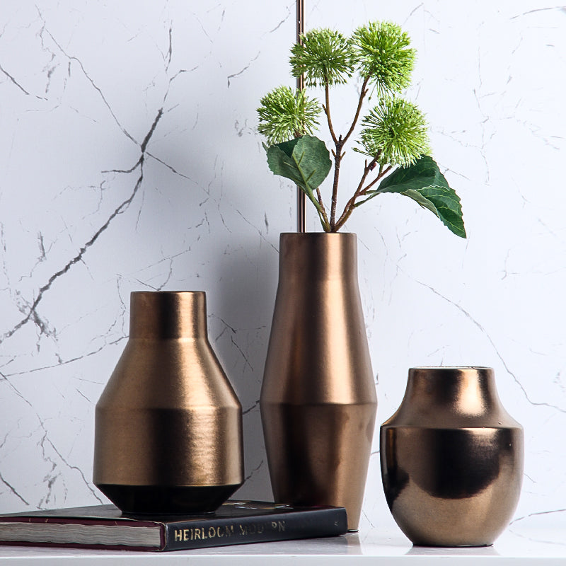 Vaso dorato ceramica