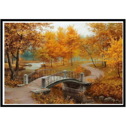 Quadro bosco autunnale