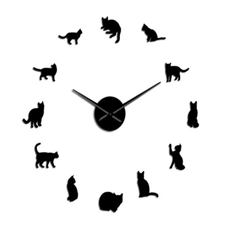 Orologio da parete Sagome gatti neri