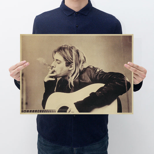 Poster Musicista con chitarra acustica