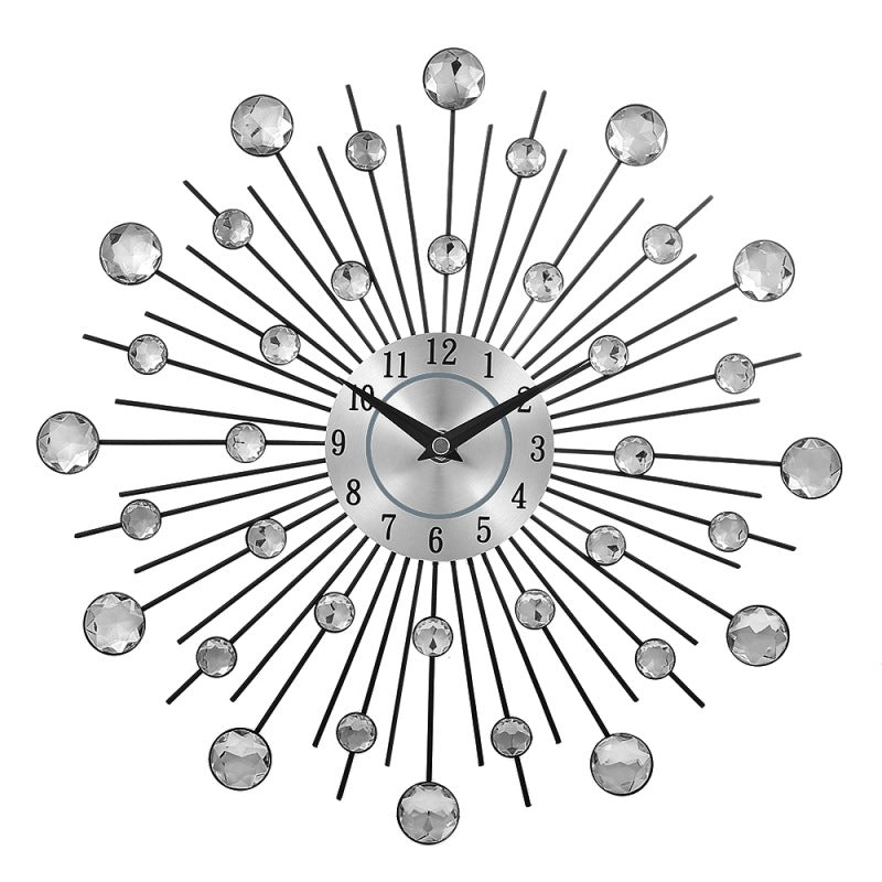 Orologio da parete Neon blu mattoni