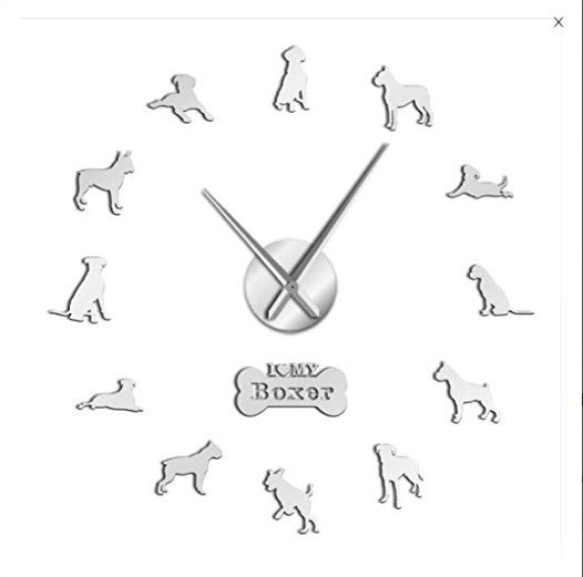 Orologio da parete Sagome boxer dorati