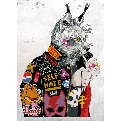 Quadro gatto graffiti