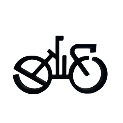 Scultura bicicletta stilizzata nera