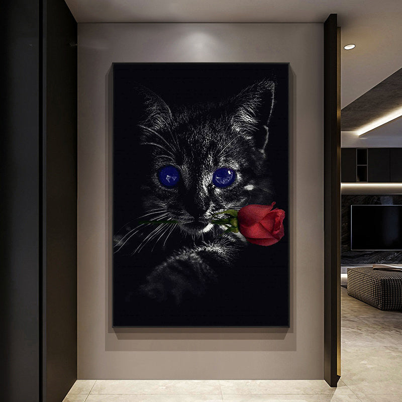 Quadri tela gatti neri