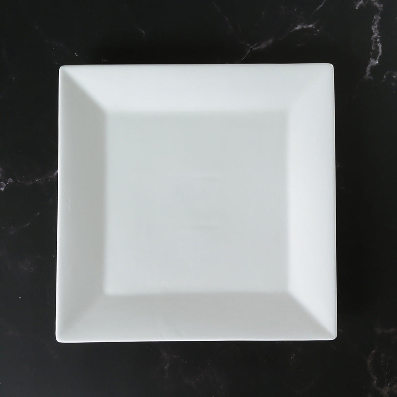 Piatto quadrato bianco