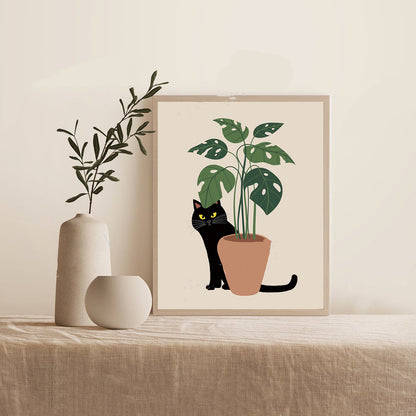 Quadro gatto cartoon