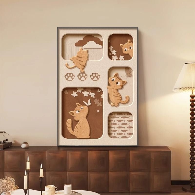 Quadro gatto retrò