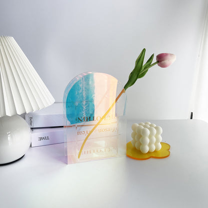 Vaso acrilico geometrico
