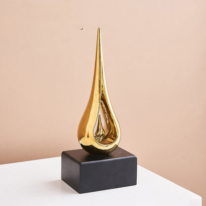 Scultura goccia ceramica
