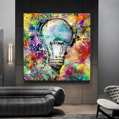 Quadro lampadina graffiti