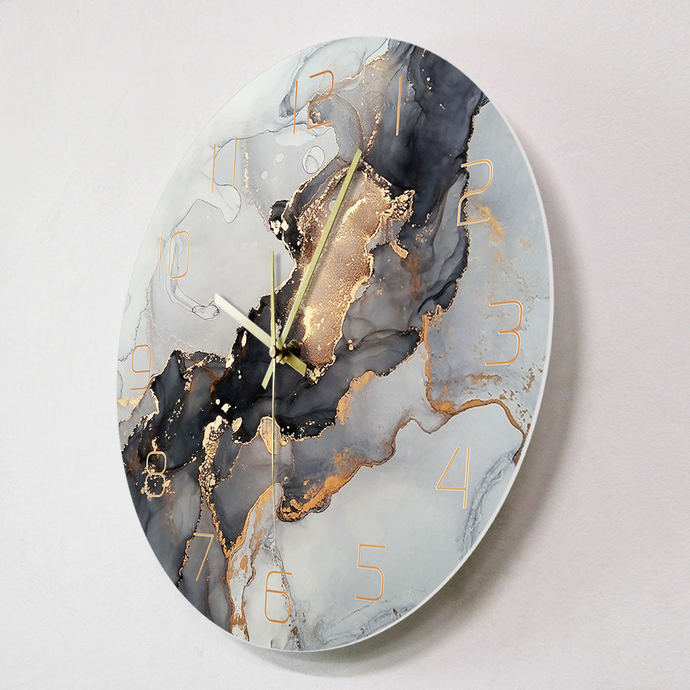Orologio da parete Marmo nero oro