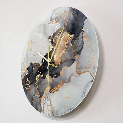 Orologio da parete Marmo nero oro