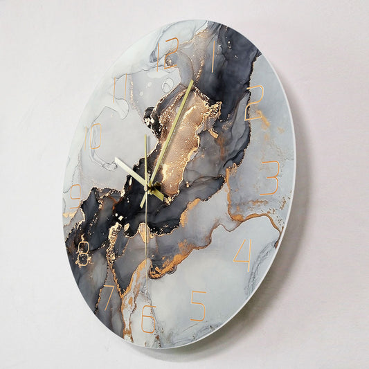 Orologio da parete Marmo nero oro