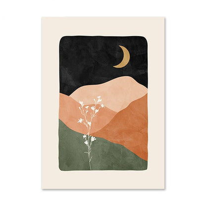 Quadro bohemien sole luna