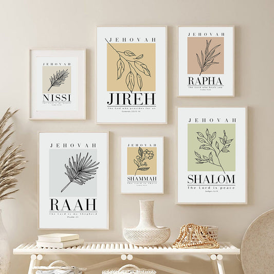 Quadro su tela Nomi divini e piante
