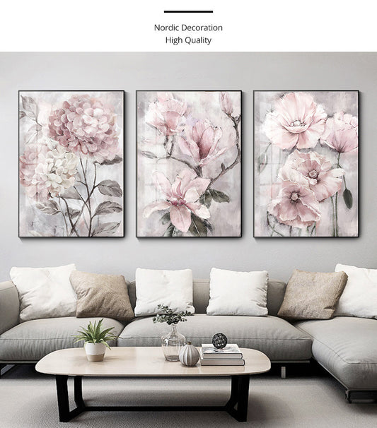Poster Fiori acquerello soft pastello