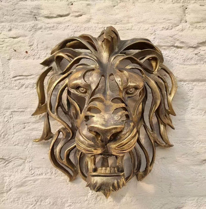 Scultura testa leone