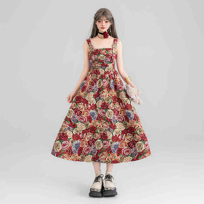 Vestito jacquard stampa