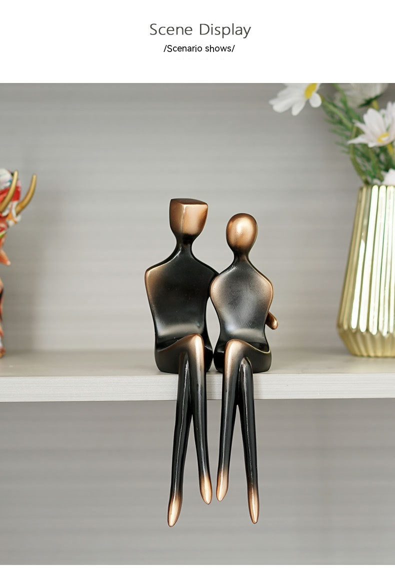 Scultura coppia astratta