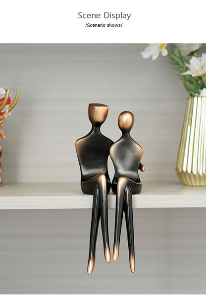 Scultura coppia astratta