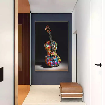 Quadro violino graffiti