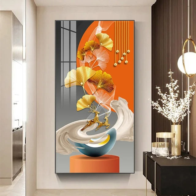 Quadro cervo dorato