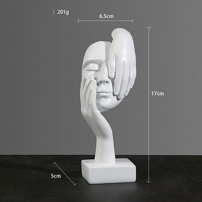 Sculture volti dorate emozioni tre