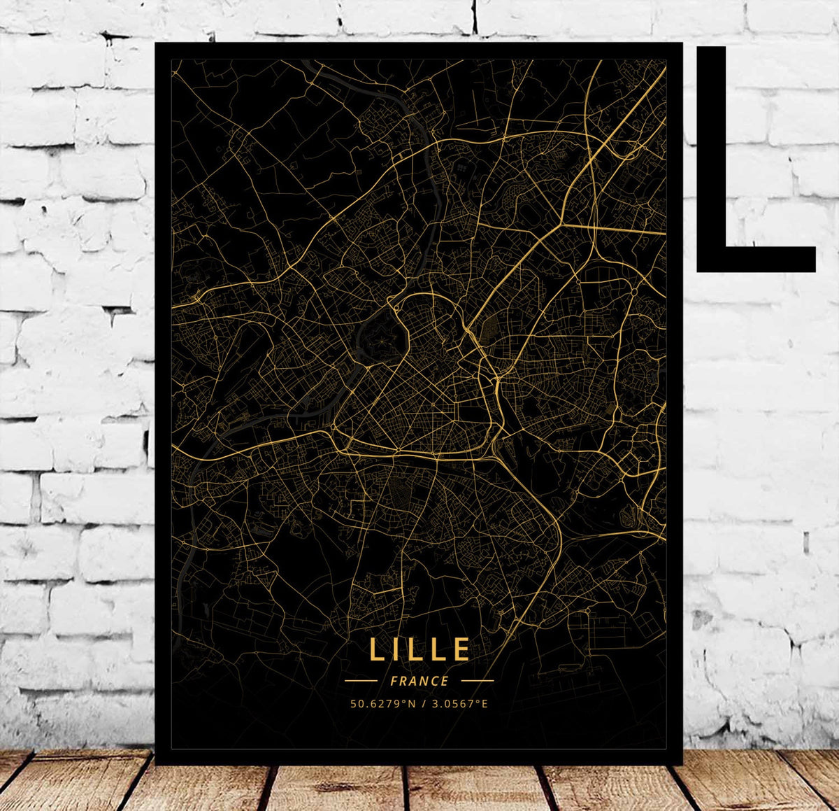 Poster Mappa di Angers