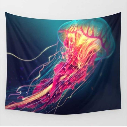 Arazzo Medusa luminosa