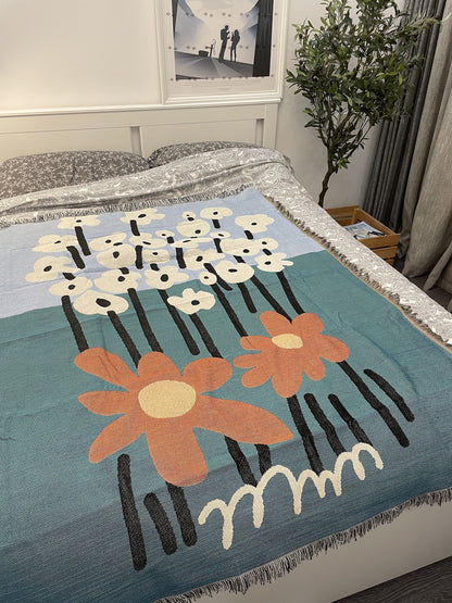 Plaid fiori stile nordico