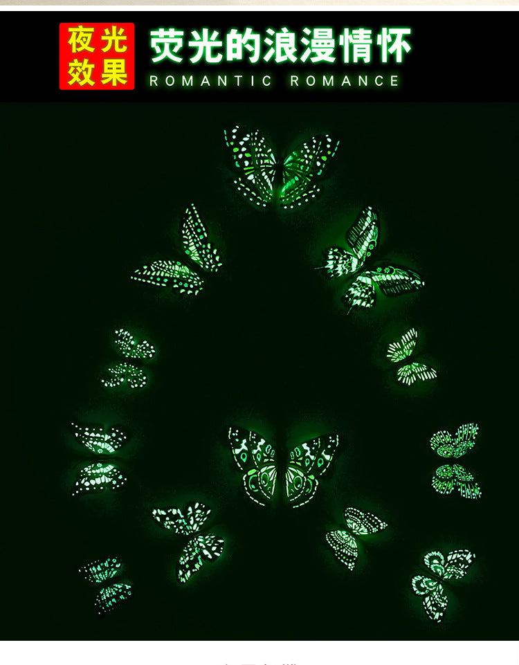Adesivi 3D farfalle luminose