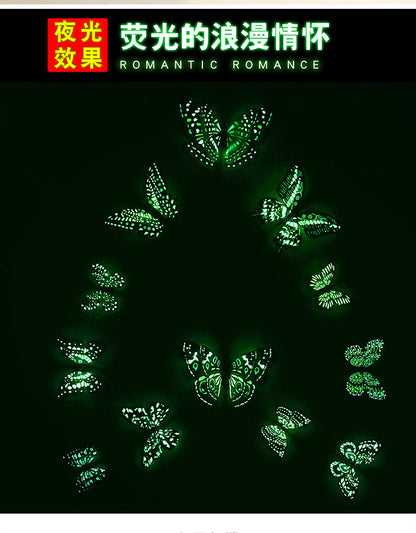 Adesivi 3D farfalle luminose