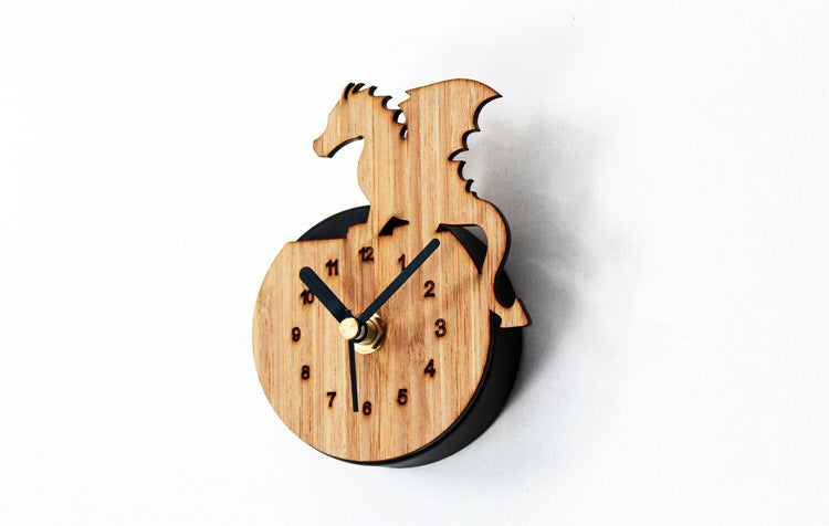 Orologio da parete Drago sagomato legno