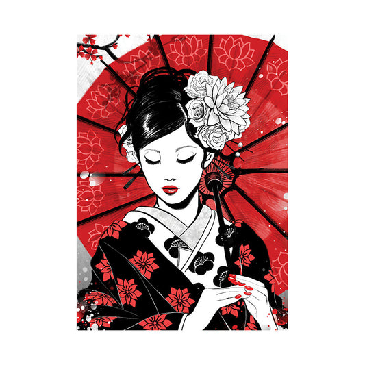 Quadro su tela Panda samurai