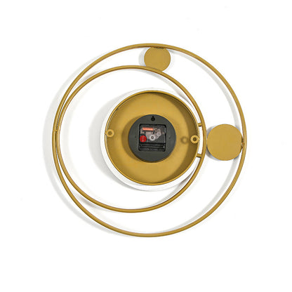 Orologio da parete Cerchi oro turchese