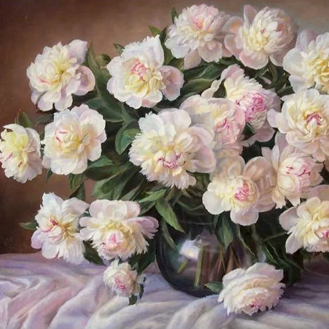 Quadro su tela Peonie in vaso