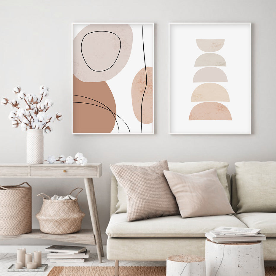 Quadro geometrico beige