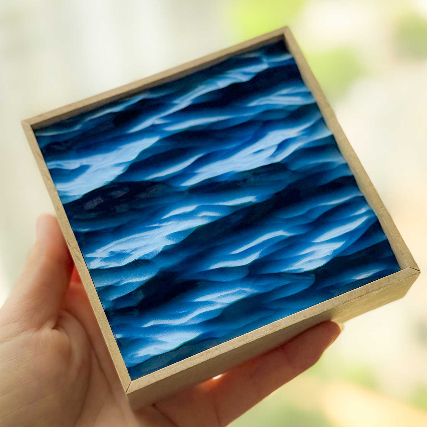 Quadro 3D tema mare blu