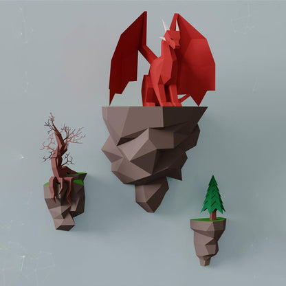 Scultura Drago Carta