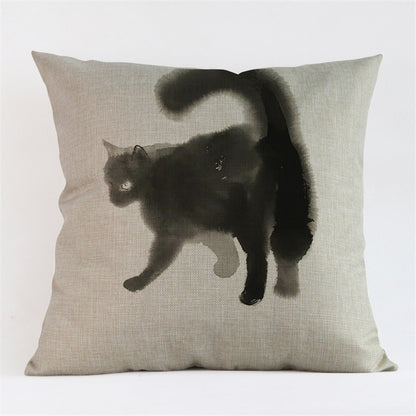 Copri cuscino gatto nero e bianco