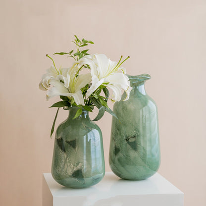 Vaso verde stile mid-century