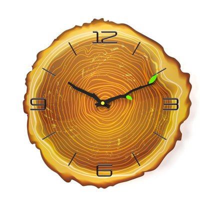 Orologio da parete Tronchi albero anelli legno
